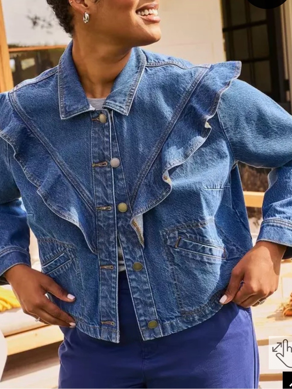 Belle Isle Ruffle Denim Jacket